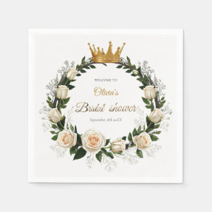 Thank You White Roses & Baby’s Breath Napkins