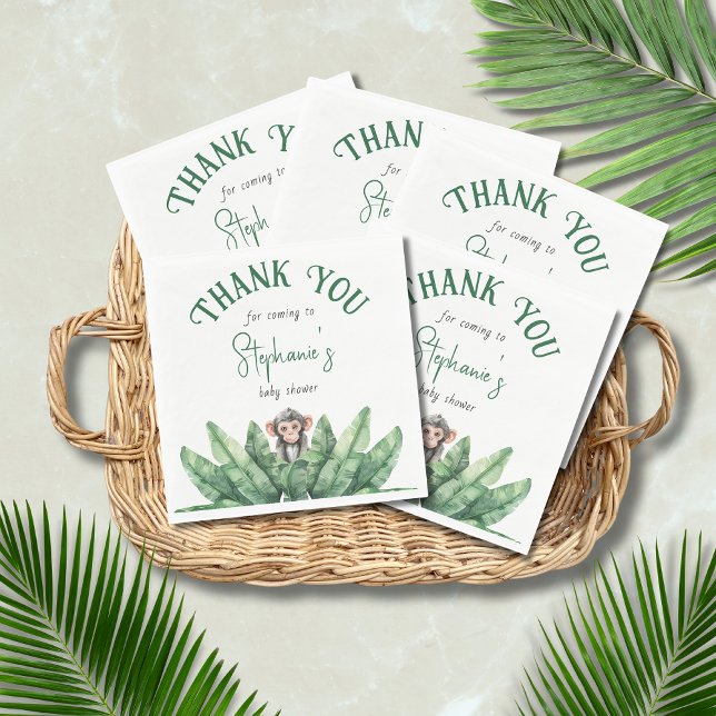 Thank You Wild One Safari Animals Baby Shower  Napkins (Creator Uploaded)