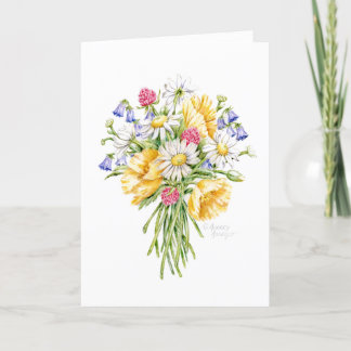 Thank You Wildflower Bouquet Christian God Card