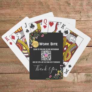 Thank You Wildflower Business Instagram Qr Code Poker Cards