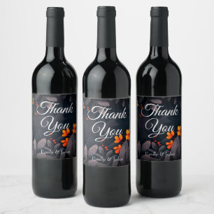 Thank you wine bottle favours label