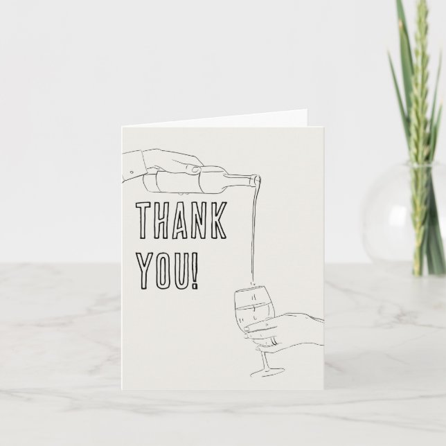 thank you wine card (Front)