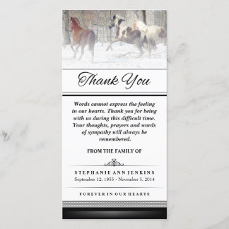 Thank You - Winter Horses - Words Cannot Express