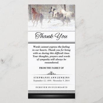 Thank You - Winter Horses - Words Cannot Express by juliea2010 at Zazzle