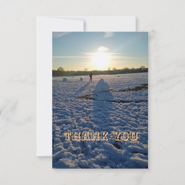 Thank you winter scene card (Front)
