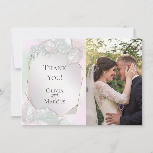 THANK YOU | Wispy Pink Shimmer PHOTO Frame (Front)