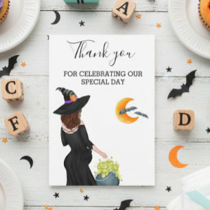Thank you Witch Baby Shower Halloween Card