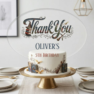 Thank You Witches & Wizards Magical Birthday Party Cake Topper