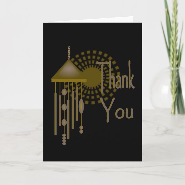 Thank You With Bronze Wind Chime & Sunburst (Front)