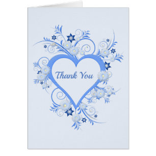 "Thank you" with Elegant Fancy Heart Frame Cards