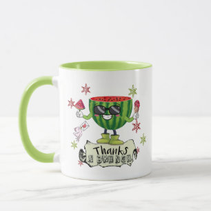 Thank you with fun watermelon mug
