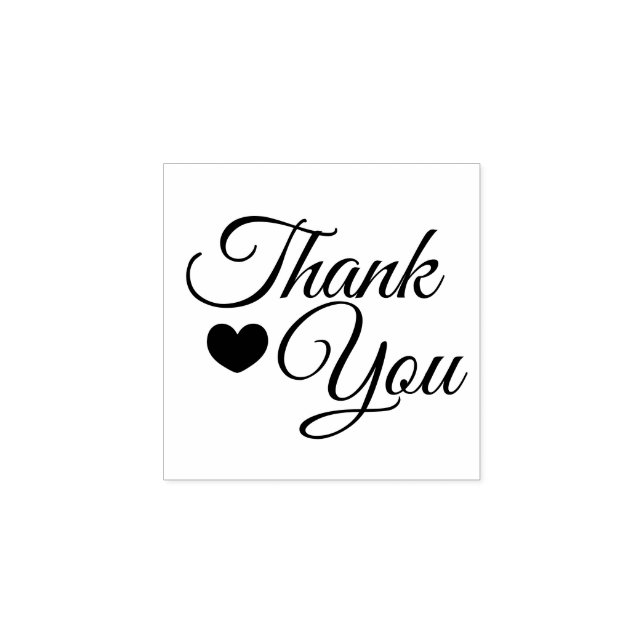 Thank You with Heart Rubber Stamp (Imprint)