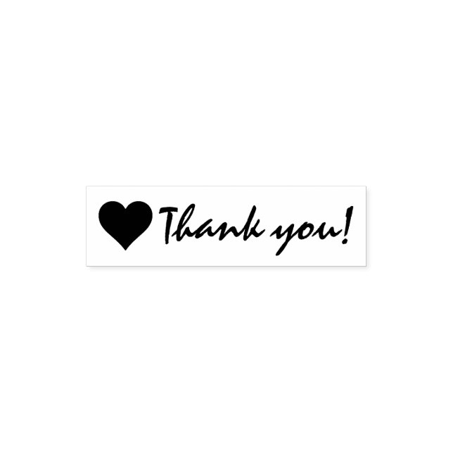 Thank you with Heart Self-inking Stamp (Design)