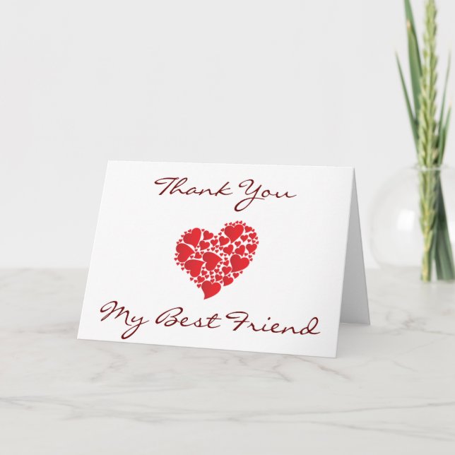 "THANK YOU" WITH HEARTFELT MESSAGE THANK YOU CARD (Front)