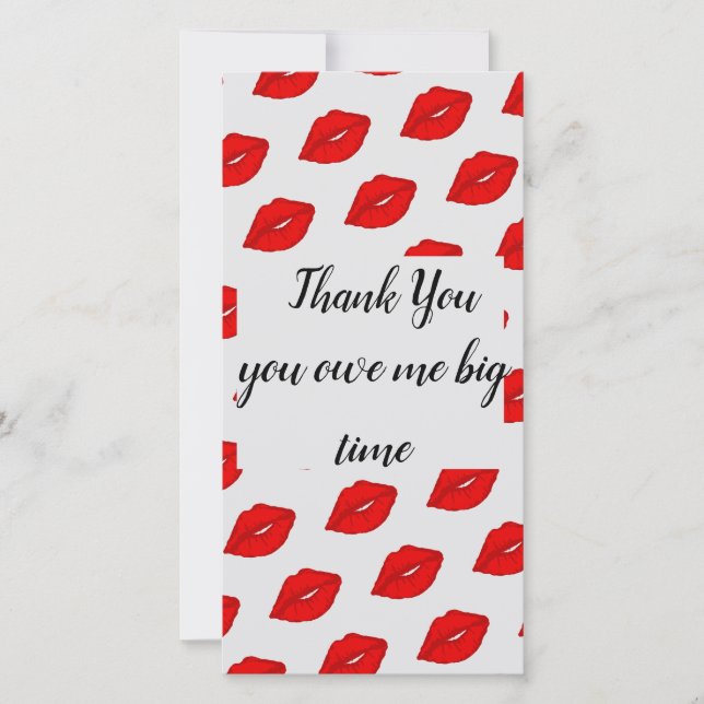 Thank you with kisses card (Front)