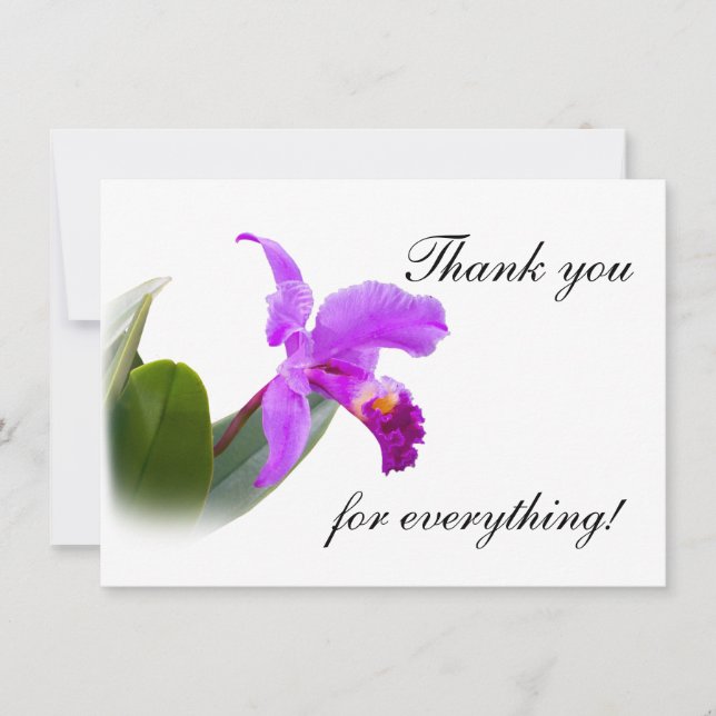 Thank You with Orchid Card (Front)