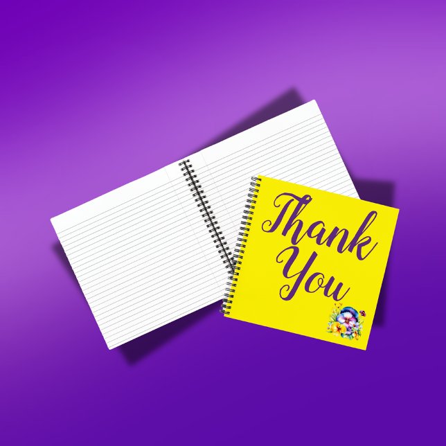 Thank You with Pansies, Purple & Yellow | Notebook (Creator Uploaded)