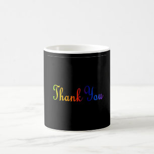 Thank you with Rainbow Colors Coffee Mug