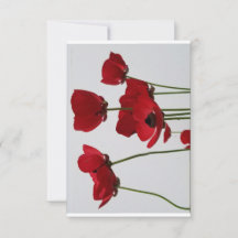 Thank you with red poppies