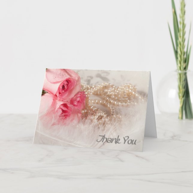 Thank you with roses card (Front)