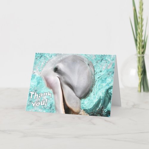 Thank You With Smiling Dolphin Card