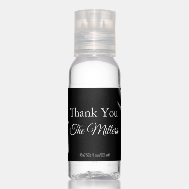 Thank You with White Feathers Hand Sanitizer (Front)