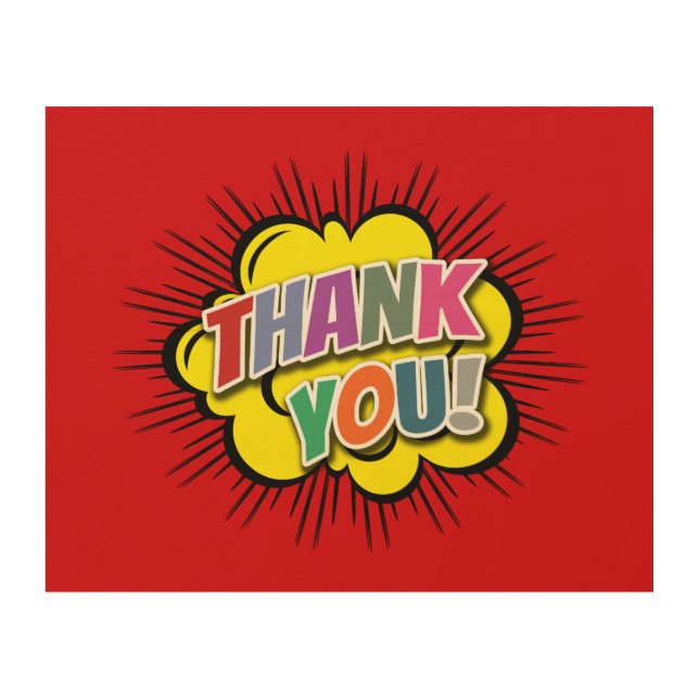 Thank You Wood Wall Decor (Front)
