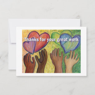 Thank You Word Art Note Card
