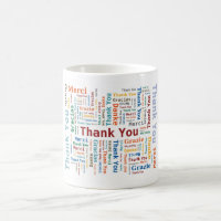 Thank You Word Cloud in 5 languages - Multicolored