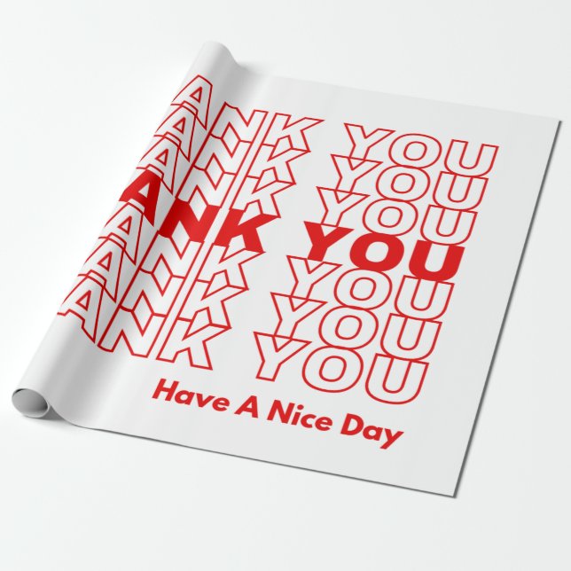 Thank You Wrapping Paper Small Business (Unrolled)