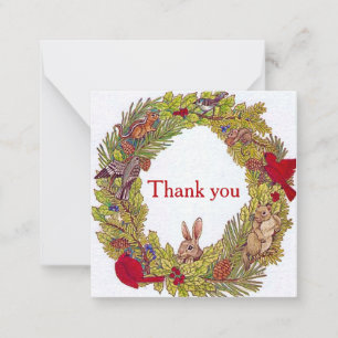 Thank You Wreath Flat Card
