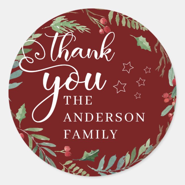 Thank you! Wreath Sticker (Front)