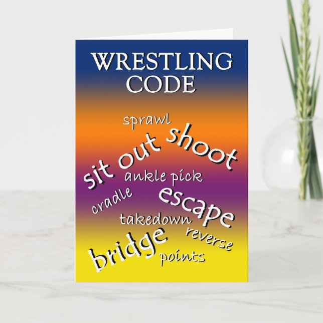 Thank You Wrestling Coach Card (Front)