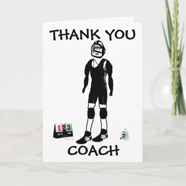 Thank You Wrestling Coach Card (Front)