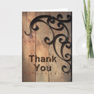 Thank You - Wrought Iron wood
