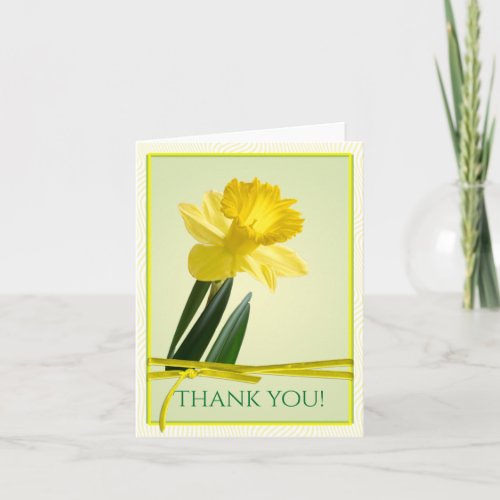 Thank You Yellow Daffodil Floral Photography Thank You Card