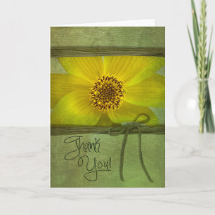 Thank You - Yellow Flower Card
