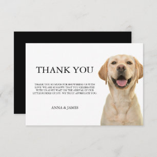 Thank you Yellow Labrador Baby Shower Cards