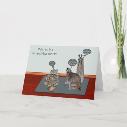 Thank You Yoga Instructor Greeting Cards