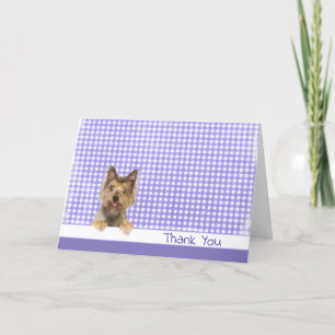 Thank You Yorkshire Terrier on Gingham