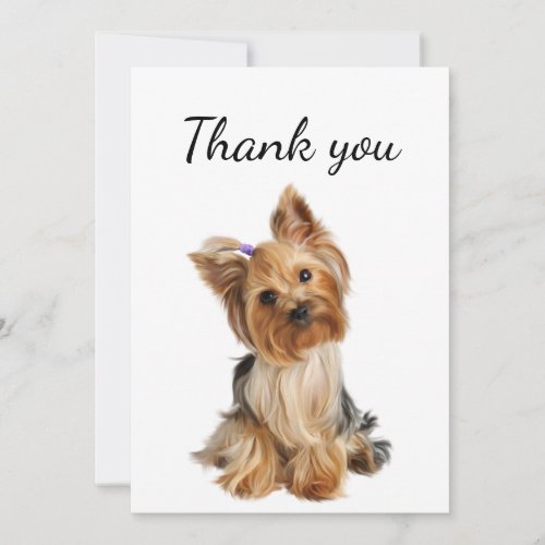 Thank You Yorkshire Terrier Yorkie Dog Pet Animal