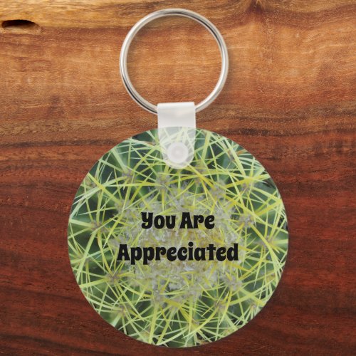 Thank You You Are Appreciated Southwest Cactus Keychain