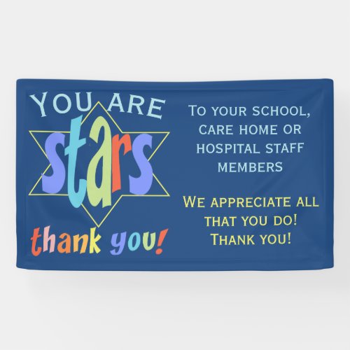 Thank You You Are Stars Appreciation Banner