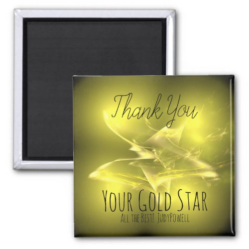 Thank You _ Your Gold Star Frig Magnet w Message