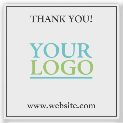 Thank You Your Logo or Art Name  Website Square Sticker