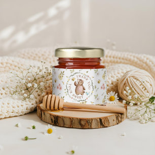 Thank You Your Sweet Knitted Woodland Bear Floral Honey Jar Favors