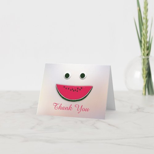 Thank you youre so sweet Funny Watermelon Slice Thank You Card