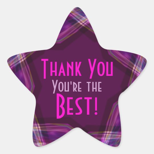 6 sticker template Star Thank  Best You   You're Zazzle.com Sticker the