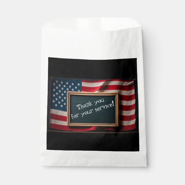 Thank youi for your service! favor bag (Front)