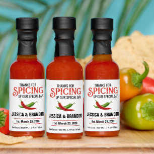 Thank Your for Spicing Up Our Day Wedding HS019 Hot Sauces